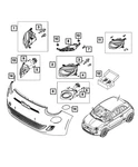 Genuine Mopar Headlamp Left 68656419AA. Fixed Price $79.47.