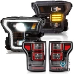 2015 2016 2017 Ford F150 Full Led Headlights Black Housing+clear Tail. Fixed Price $759.99.