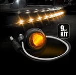Ford Dodge Gmc Universal Truck Front Air Dam 9PC Light Kit With Amber Led Bulbs. Fixed Price $209.95.