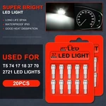 20X T5 Wedge 1-SMD-5050 Led Dashboard Instrument Panel Light 74 86 37 70 2721. Fixed Price $8.99.