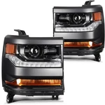 Pair Headlights Assembly Fit For 2016-2018 Chevrolet Silverado 1500 Left + Right. Fixed Price $180.99.