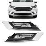 Front Bumper Pair Led Fog Light Lamp W/cover Bezel Ford Fusion 2017-2018. Fixed Price $63.70.