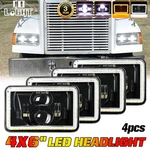 4PC 4X6" Led Headlights Drl Fit For Freightliner FLD120 1988-2010 FLD112 Classic. Fixed Price $79.10.