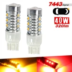 2X 7443 Led Dual Color Switchback Red/amber Turn Signal Lamp Light Bulbs. Fixed Price $14.39.