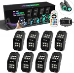 8 Pods 210 Degrees Wide Angle Rgbw Rock Lights Phone App Voice Mode Music. Fixed Price $124.99.
