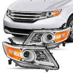 For 2011-2017 Honda Odyssey Halogen Chrome Housing Amber Corner Headlights Pair. Fixed Price $95.66.