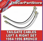 Tailgate Straps Support Cables 78-96 Ford Bronco 72-79 Ranchero Set. Fixed Price $17.94.