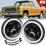 Pair 7" Round Led Headlight Hi/lo Drl For Chevy C10 C20 C30 Truck 1969-86 K10. Fixed Price $59.99.
