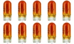 Cec #168A (amber) Bulbs, 14 V, W, W2.1X9.5D Base, T3-1/4 Shape (10EA). Fixed Price $12.39.