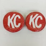 Kc Hilites Vintage Logo Light Covers Red Round 5'' New Old Stock Set Of 2. Fixed Price $49.99.