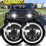 Pair 7" Led Headlights For Truck Hummer M998 M923 M35A2 Humvee Headlamp. Fixed Price $49.99.