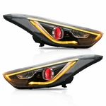 Customized Led Headlights With Demon Eyes For Elantra 2011-2016 Sedan. Fixed Price $299.00.