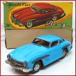 Nomura Mercedes Benz 300SL Sports Car Light Blue Tin Toy With Box. Fixed Price $377.26.
