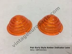 Pair Early Style Amber Indicator Light Lens Fits Mercedes W121 W120 190SL Ponton. Fixed Price $90.44.