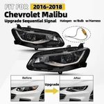 Upgrade Halogen Headlights W/ Sequential Signal Pair For 2016-2018 Chevy Malibu. Fixed Price $285.00.