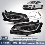 Upgrade Halogen Headlights W/ Sequential Signal Pair For 2016-2018 Chevy Malibu. Fixed Price $285.00.