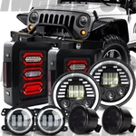 For Jeep Wrangler 07-18 Jk 7" Led Headlight Tail Fog&turn Combo Kit. Fixed Price $145.99.