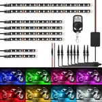 Nilight 8PCS Rgb Multi-color Led Kit Stips For Motorcycle Under W/ Remote. Fixed Price $41.99.