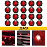 20X Clear Red 3/4" Round Led Side Marker Bullet Light For Trailer 12V Truck. Fixed Price $8.07.