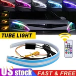 2PCS Rgb Led Switchback Drl Tube Light Strip Sequential Flow Turn Signal Remote. Fixed Price $15.19.