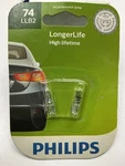 Philips 74LLB2 Longerlife Instrument Panel Lamp Light Bulb - Pack. Fixed Price $7.99.