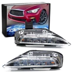 Oe-spec Clear Lens Lower Bumper Amber Led Turn Signal Lamp Assy For Infiniti Q50. Fixed Price $65.09.