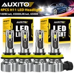 Auxito 4*H11 Led Headlight Kit High Low Beam 500% Super Bright 6500K White Bulbs. Fixed Price $34.19.