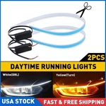 2X White Amber 60CM Flexible Tube Led Strip Daytime Runnning Drl Headlight. Fixed Price $14.24.