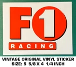 F1 Racing - Formula One Vintage Original Vinyl Decal Sticker. Fixed Price $7.30.
