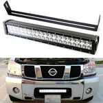120W 20" Led Light Bar W/ Lower Bumper Mounting Bracket, Wiring For Nissan Titan. Fixed Price $111.09.