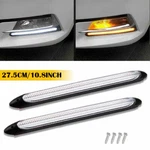 Led Car Daytime Light Running White/amber Drl Driving Turn Signal Lamp 27.5CM. Fixed Price $8.54.