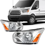 2015-2023 Ford Transit 150 250 350 Chrome Amber Headlights Assembly Pair Set. Fixed Price $135.99.