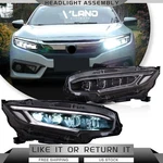 Vland Full Led Projector Headlights For Civic 2016-2021 W/sequential & Animation. Fixed Price $378.39.