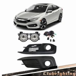 For Honda Civic 2/4 Door 2016 2017 2018 Fog Lights Lamp Assy W/switch Kits Pair. Fixed Price $32.09.