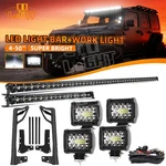 For Jeep Wrangler Jk 52" 1800W Led Light BAR+20"+4PC 4" Pods Mount Bracket Kit. Fixed Price $209.49.