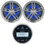 Enrock Gauge Style Digital Media Receiver, 2X 6.5" 180W 2-WAY Charcoal Speakers. Fixed Price $131.49.