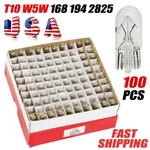 Bulk Box Of 100 194 T10 Clear Wedge Incandescent Instrument Panel Light Bulbs 3W. Fixed Price $10.99.
