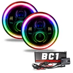 Oracle Universal 7" High Powered Led Headlights W/ BC1 Colorshift Controller. Fixed Price $465.40.
