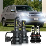 For Toyota Sequoia 2001-2007 Pair Combo 6000K Led Headlight Bulb+fog Kit. Fixed Price $33.98.