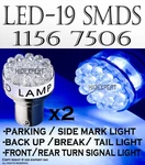 X4 Pcs 1156 7506 7527 Led 19 Smds Blue Tail Brake Replacement Light Bulbs T143. Fixed Price $9.99.