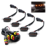 4PC Raptor Style Smoked Lens Amber Led Front Grille Kit, Universal Fit Truck Suv. Fixed Price $33.09.