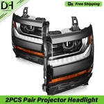 Black PAIR/2PCS Xenon Projector Headlight W/drl For Chevy Silverado 1500 2016-19. Fixed Price $175.99.