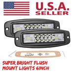 2X 6" Flush Mount Led Bars For Truck Suv Jeep Atv Driving/backup Lights. Fixed Price $31.98.