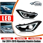 Pair Vland Led Projector Headlights For 2012-2015 Hyundai Elantra W/sequential. Fixed Price $319.99.