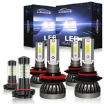 Auimsoco Led Headlights + Fog Bulbs Kit For Chevy Silverado 1500 2500 2007-2015. Fixed Price $29.99.