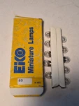PKG/10 Each Eiko #53 Lamp Light Bulbs 14.4V Bayonet Base, Nos.. Fixed Price $8.95.