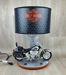 Vtg Harley Davidson Heritage Softail Motorcycle Table Lamp & Night Light W/sound. Fixed Price $148.00.