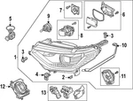Genuine Volkswagen Daytime Run Lamp 1T3-941-479-D. Fixed Price $154.17.