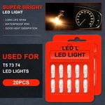 20PCS White T5/74 Dashboard Halogen Mini-wedge Indicator Light Bulb T1.75 T1-3/4. Fixed Price $8.99.
