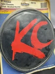 Vintage Kc Hilites Fog Cover 6" Round Black Vinyl Lights Red. Fixed Price $125.00.